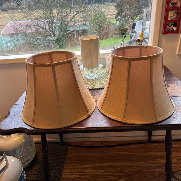 Elegant Tan Lampshade Set - Picture 7 of 8